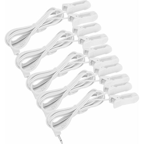 Lot de 5 câbles de connexion pour électrodes auriculaires de 2,5 mm destinées à un appareil de massage TENS numérique. (1/5)