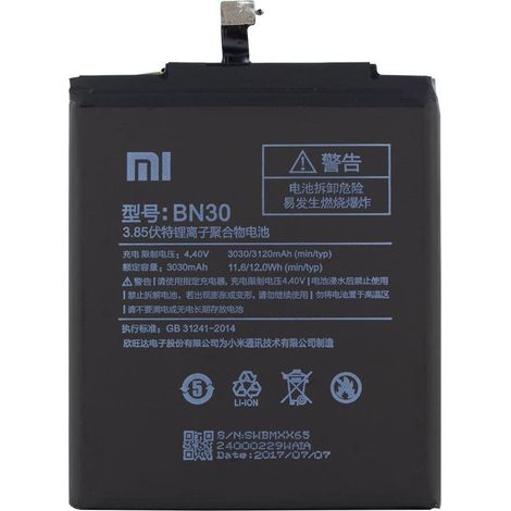 batería smartphone Xiaomi bn30 polímero de litio 3120 mAh