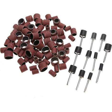 Kit de 102 pièces pour le polissage, le meulage et le ponçage, comprenant un tambour et des tiges de connexion pour machine rotative. (1/5)