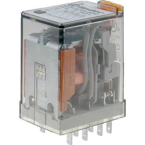 RELÉ 230Vac 4Ctos. Pulsador De Prueba 7A/250Vac FINDER