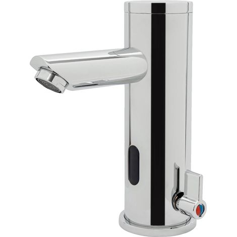 Grifo inteligente, sensor automático, ahorro de agua, color plata. (1/2)