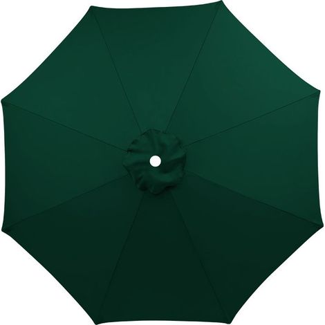 Housse de rechange pour parasol de 3 mètres - Vert foncé - Tissu polyester double couche imperméable - Convient aux parasols à 8 baleines (1/5)