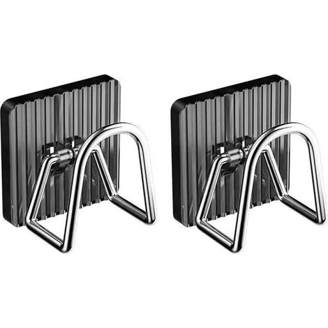 2 Pièces - Porte-éponge - Accessoire Cuisine - Design U Ouvert Pour Égouttage Rapide - Adhésif Étanche Inox - Pour Évier Et Salle De Bain - Gris Transparent - 5x5x3,5cm