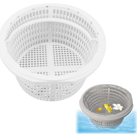 Panier de skimmer de piscine, panier de rechange de 19 cm, panier filtrant multifonction pour le nettoyage de piscine, panier de rechange pour skimmer, pré-remplissage de piscine (1/5)