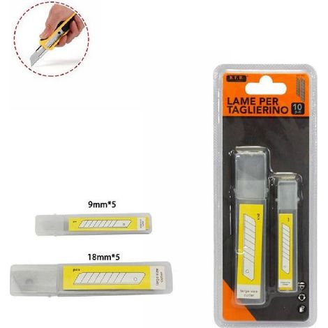 Trade Shop - SET 10 PEZZI LAMA LAME FÜR TAGLIERINO CUTTER IN 2 GRANDEZZE 71078 -