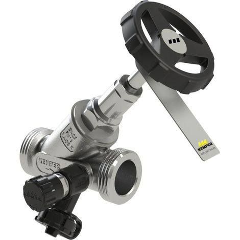 Kemper NIRO válvula de corte de paso recto, con válvula de vaciado, rosca macho, figura 073 1G, DN 32, 0731G03200
