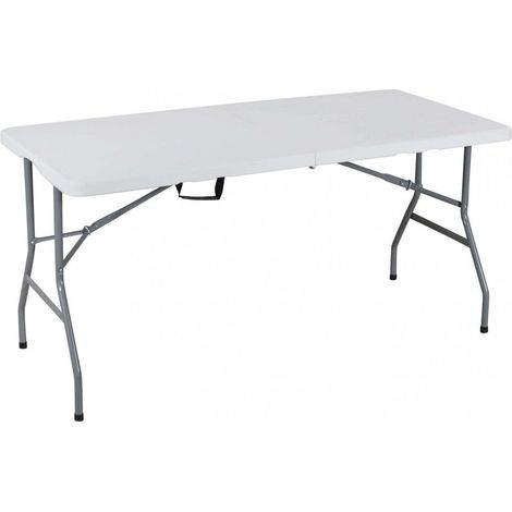 Tavolo Catering Pieghevole 150x70x74 cm cm in Acciaio Bianco (1/3)