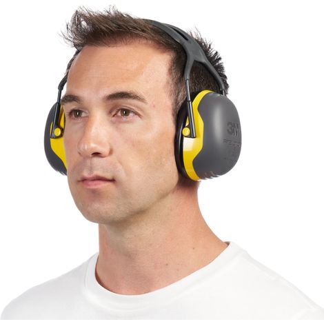 Pack 3M™ : Casque anti-bruit PELTOR™ X2A 31 dB EN 352 et Lunettes-masque de sécurité anti-buée 2891 Scotchgard EN 166 (1/4)