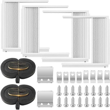 Ensemble de 2 panneaux latéraux pour climatiseur de fenêtre avec cadre (1/5)