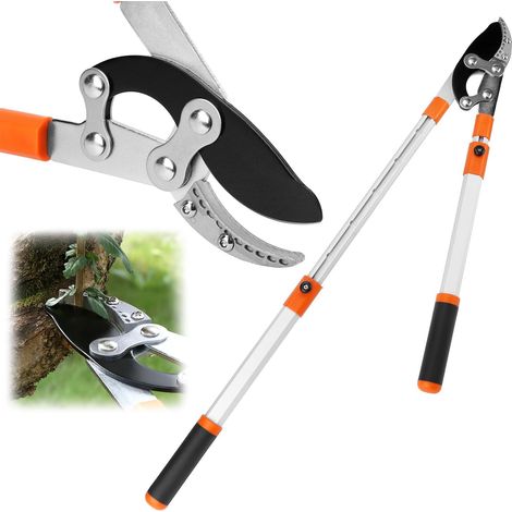 Sécateur Télescopique, 68-101CM Secateur Telescopique, Cisaille de Jardin avec Poignées Réglables (1/5)