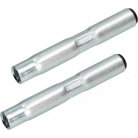 Lot de 2 manchons filetés à fixer au mur pour bande de portail réglable galvanisé (diamètre 21 mm M16) (1/5)