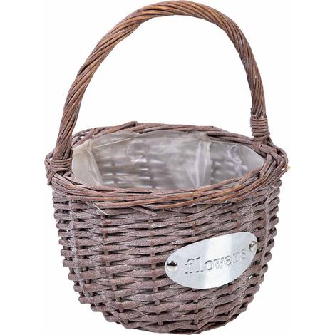 Cesta de mimbre rosa d23x29 (1/5)