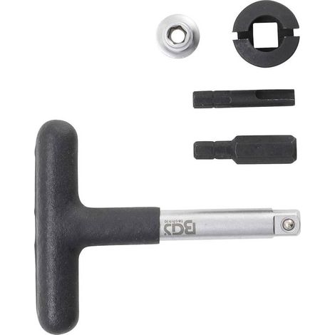 Jeu de Clés Universelles de Service d'Huile 5 pcs - 6,3 mm (1/4) / 10 mm (3/8) - Pour Bouchons de Vidange - D-Work (1/5)