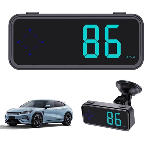 Mini-LED-Digitaltacho mit GPS-Head-up-Display (MPH, km/h, Dual-Modi), universell für alle Fahrzeuge, Test von Beschleunigung und Bremse (1/5)