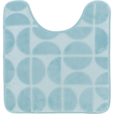 Alfombrilla microfibra contorno roy 45x50 cm - azul claro - Tendance (1/2)