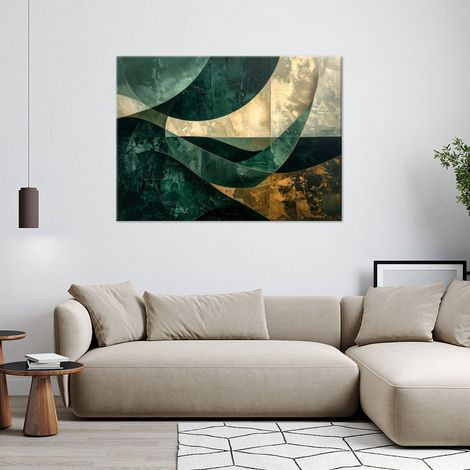 Wandbild Abstrakte Formen grün 60x40 (1/4)