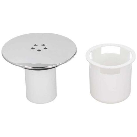 Tapa de desagüe de ducha de plástico cromado fácil de limpiar con vaso blanco para baño.