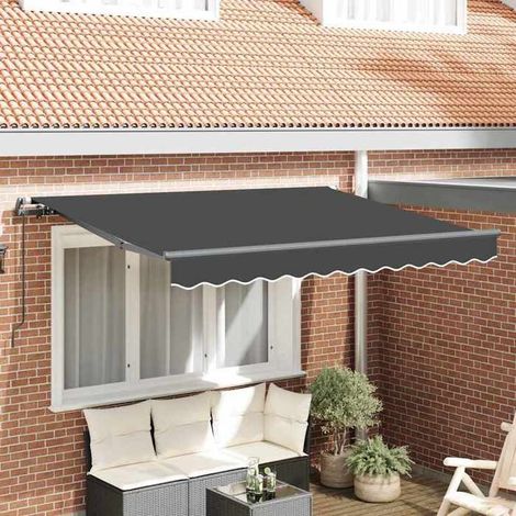 Auvent rétractable - 3329370 - Anthracite - 250 x 200 cm - Aluminium et polyester (1/5)