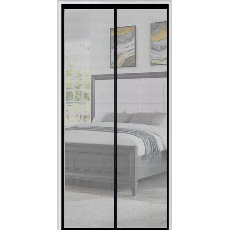 Moustiquaire Porte Fenetre Magnetique 90x210,Moustiquaire Baie Vitree Coulissante,Moustiquaire Magnétique Porte,Moustiquaire en Fibre de Verre,Installation Adhésive sans Perçage (1/5)