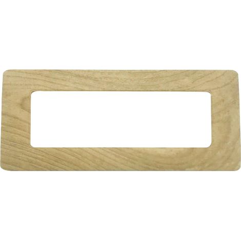 Placchetta placca bamboo legno chiaro compatibile matix 6 posti copripresa c8806 (1/2)