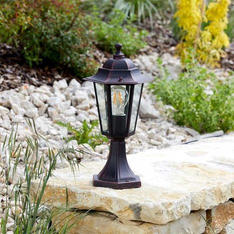 Borne Lumineuse Extérieure 60W max E27 Fonte Rouille LOAN (1/3)