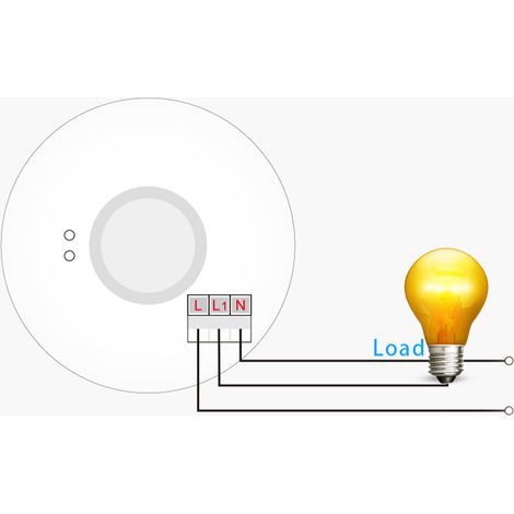 Détecteur de mouvement lumineux à capteur radar micro-ondes basse tension 360° avec interrupteur 12-24 V CC (1/5)