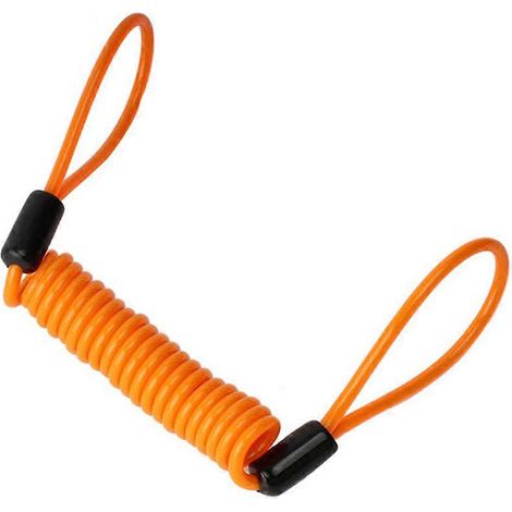 Accessoires pour vélos : câble antivol pour bagages, alarme de vélo, antivol de disque, brosse métallique en acier inoxydable, câble antivol rétractable.-Orange