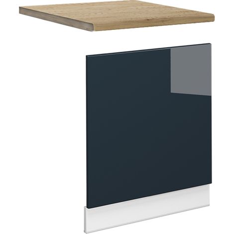 Façade Fame-Line, Bleu foncé brillant, 60 cm , PT Chêne, Vicco (1/5)