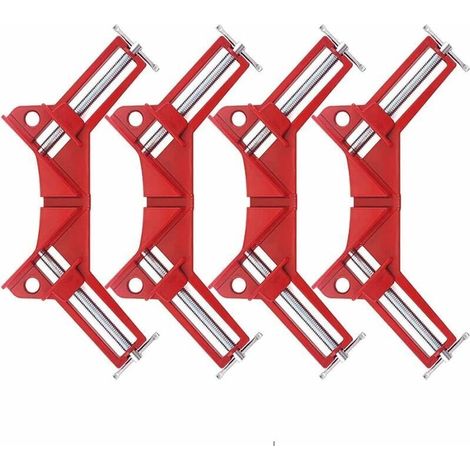 90 degrés à Angle Droit Angle de Serrage, Angle métalFrame de Serrage, Outils Travail du Bois, Rapide Bride de Fixation (4 pièces) 75mm (1/4)