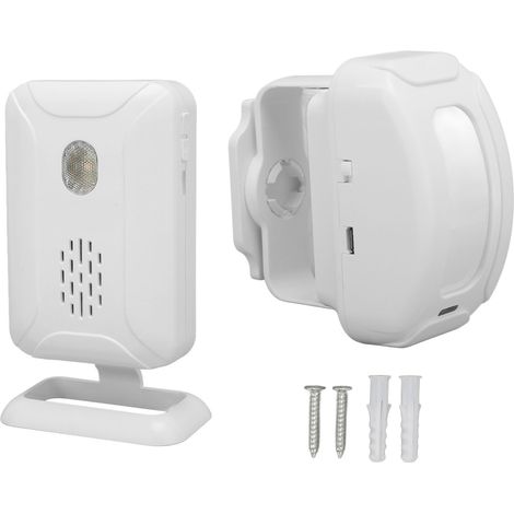 Sonnette de Porte sans Fil avec Capteur de Mouvement, LED et Volume Réglable - Alerte d'Entrée pour Magasin ou Villa (1/5)