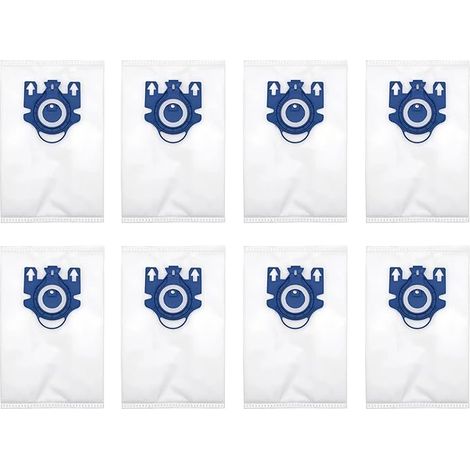 Lot de 8 Sacs Filtres 3D pour Aspirateur Miele - Compatible Séries C et S (1/5)