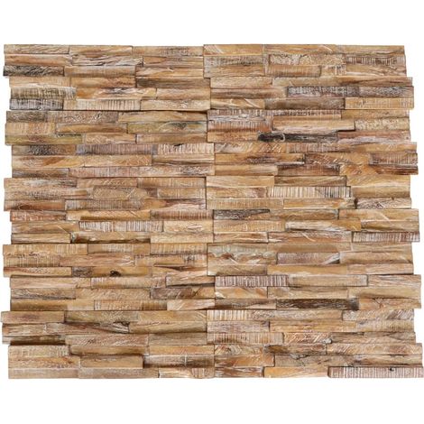 Paneles de revestimiento de pared 3D 10 uds madera teca 1,01 m² (1/5)