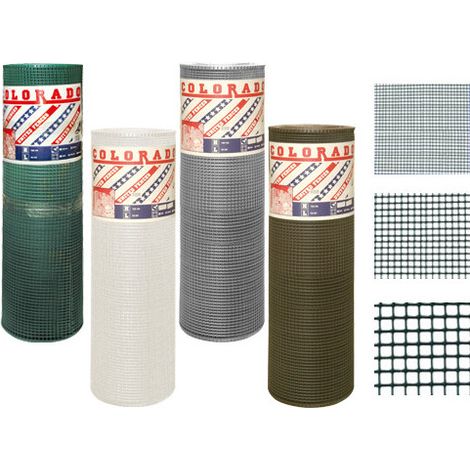 Rete plastica estrusa antracite 50m H100cm maglia 10x10mm – Colorado – uso giardinaggio e recinzioni leggere – United Fences
