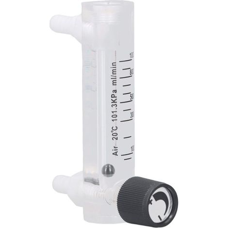 10-1000 Ml/min Testeur de Débitmètre de Gaz Débitmètre de Contrôle de Mesure de Panneau Réglable D'air 4% Précision Débitmètres de Laboratoire Scientifique (1/4)
