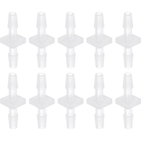 10Pcs Plastic Hose Barb Adapter 1/8" Barb x 1/8" for Automotive, Motorcycle, Marine, Truck, RV Fuel Systems (1/5)
