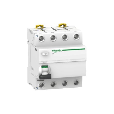 Schneider Electric – Interrupteur différentiel 4P 40A 30mA type A – Protection contre les surcharges – Courbe de déclenchement rapide – A9R01440 - IID 4 P