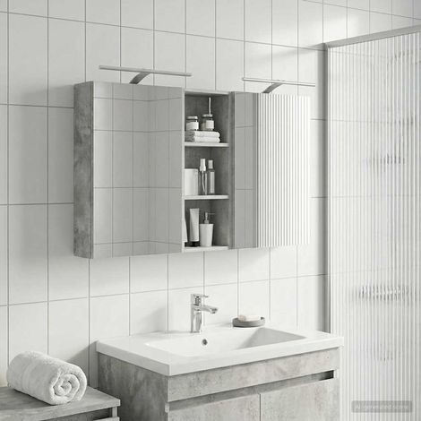 Juego de Muebles de Baño con estante 3 pcs 130 x 14,5 x 70 cm