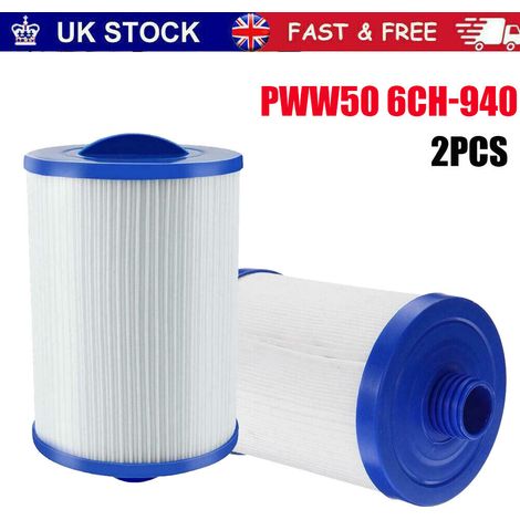 2pcs Filtre spa pour PWW50 6CH-940 SC714, polyester lavable, structure 3 feuilles, pour bain à chaud (1/5)