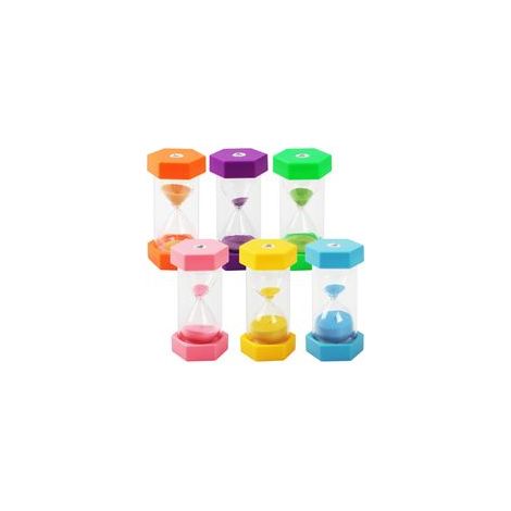 Reloj de arena de 6 colores, kit de reloj de arena de colores, 3/10/30/15/45/60 minutos, temporizador de colores, ideal para la cocina, la familia, la vida de los niños, la hora de jugar, regalos crea