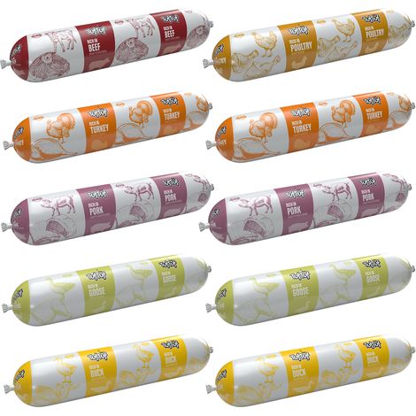 Alimento húmedo para perros TufTuf, mezcla de sabores, barra 10x900g, completo (1/5)