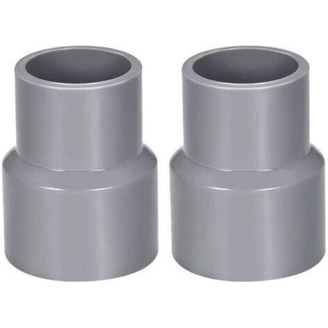 40mm X 32mm Réducteur Tuyau PVC Raccord Couplage Hub DWV Gris 2Pcs (1/4)