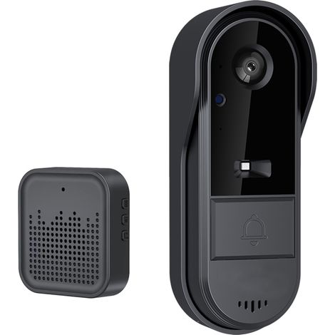 Videocitofono wireless con suoneria wireless, audio bidirezionale, controllo tramite app Tuya, visione notturna, solo Wi-Fi a 2,4 GHz, archiviazione su scheda TF/cloud.