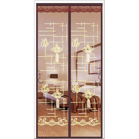 Cortina antimosquitos para puerta, cortina magnética antimoscas, mosquitera mágica para ventana, mosquitera magnética para ventanas, mosquitera para puertas, autoadhesiva, para ventanas francesas, 90 (1/5)