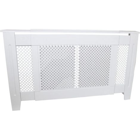 Adjustable Radiator Cover MDF White 1400mm - 1920mm