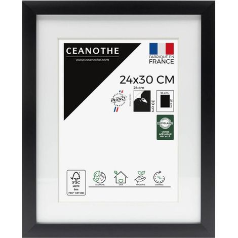 Cadre Ceanothe CADRE 24X30 OUV 18X24 MILAN NOIR (1/5)