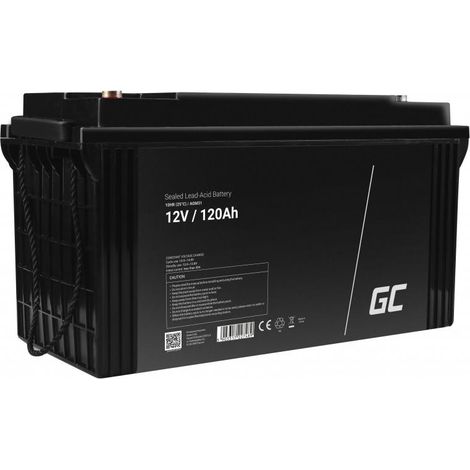 Green-cell Modello AGM31 Batteria AGM 120 Ah Nera (1/2)