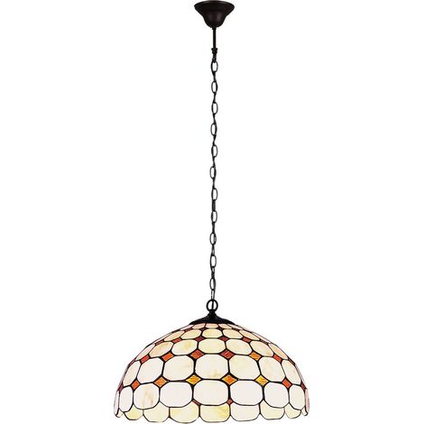 Lampada a sospensione vetro metallo bronzo Marvel / bunt Ø40cm H: 100cm (1/5)
