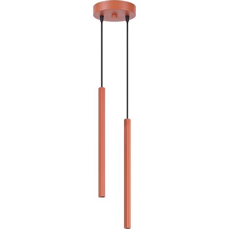 Suspensions Arche acier ocre rouge 2xG9 15cm Sollux (1/5)