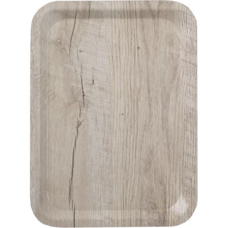 Vassoio rettangolare antiscivolo 240x340 mm - legno chiaro