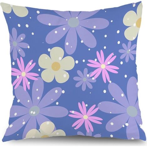 Housse de coussin floral été, décoration canapé maison,45×45cm (1/5)